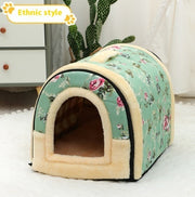 Portable Handle Pet Bed Small And Medium Sized Kennel Warm Cattery