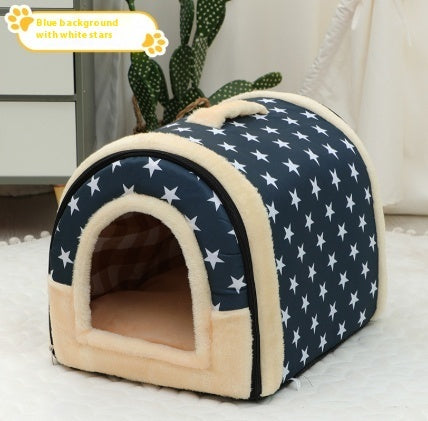 Portable Handle Pet Bed Small And Medium Sized Kennel Warm Cattery