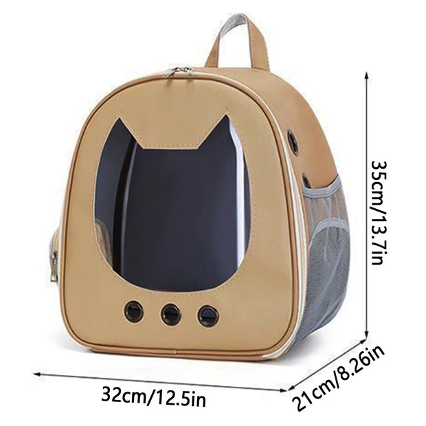 Cat Carrier Bag Pet Backpack Portable Outdoor Cat Travel Shoulder Bag Cat Carrying Bag Large Capacity Breathable Dog Carrier Bag