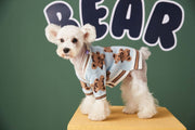 Dog Cat Sweater Preppy Style V-neck Striped Vest Pet Puppy Winter Warm Clothes Apparel For Dogs Cats