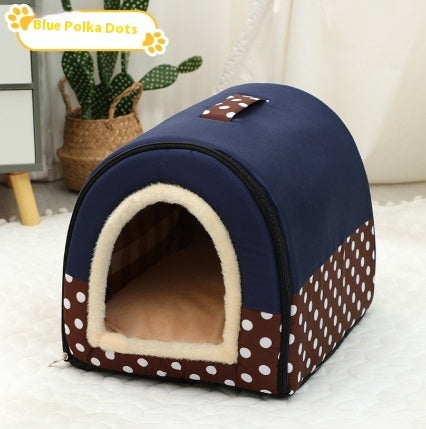 Portable Handle Pet Bed Small And Medium Sized Kennel Warm Cattery