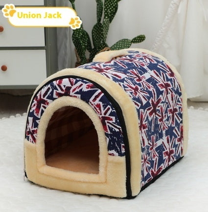 Portable Handle Pet Bed Small And Medium Sized Kennel Warm Cattery