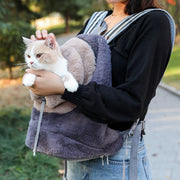 Pet Fashion Plush Portable Chest Backpack